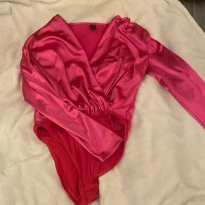 Small hot pink body suit- never worn